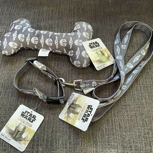 New Star Wars Mandalorian Dog Bundle, Collar, Leash & Toy